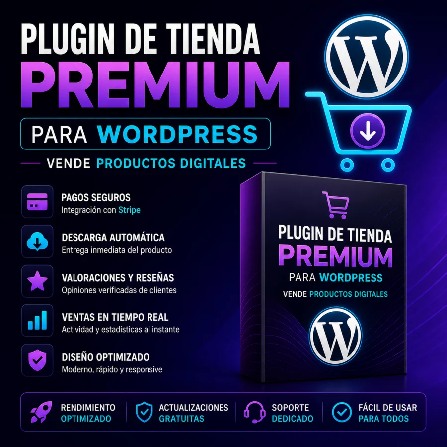 Plugin de Tienda Premium para WordPress | Vende Productos Digitales